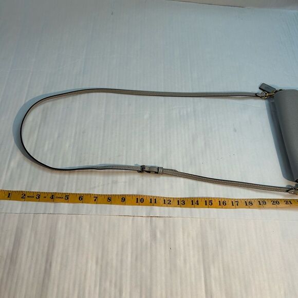 Coach Wyn Gray Leather Crossbody Bag with Matching Cardholder Insert Set - Picture 15 of 15